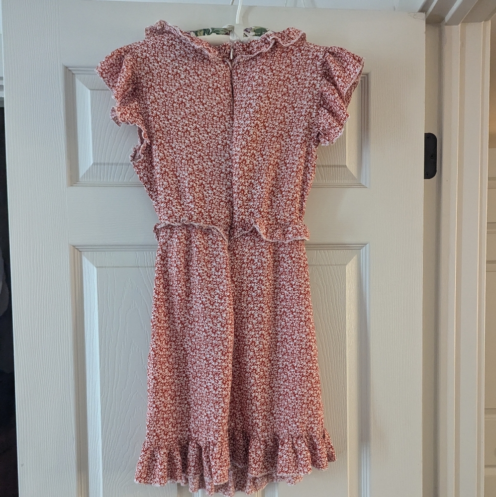 Floral Ruffle Tie-Front Dress - Picture 2 of 4